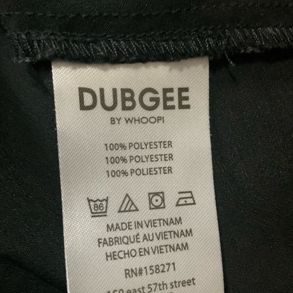 Dubgee by Whoopi Black Shirt Dress Long Sleeve Belted - Picture 5 of 10